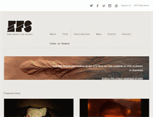 Tablet Screenshot of experimentalfilmsociety.com